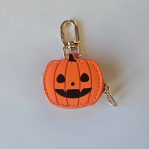 Orange Jack O'Lantern Pumpkin Purse Coin Purse Keychain Mini Purse